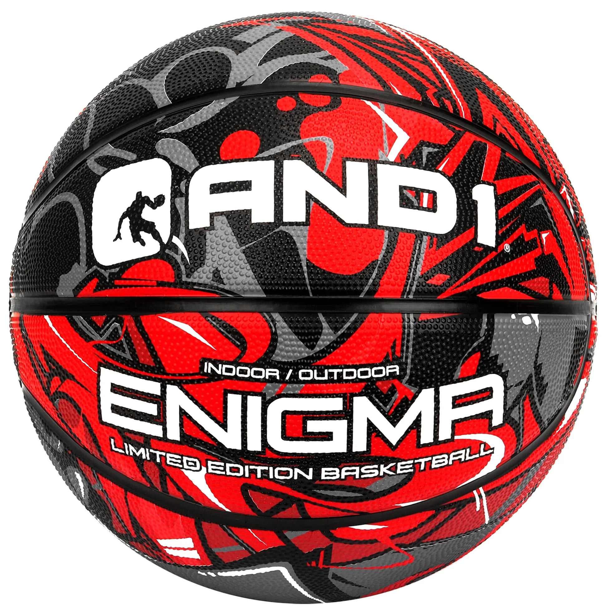Enigma Rubber Basketball: Official Regulation Size 7 (29.5 Inches) Street Basketball - Deep Channel Construction Streetball, Made for Indoor Outdoor